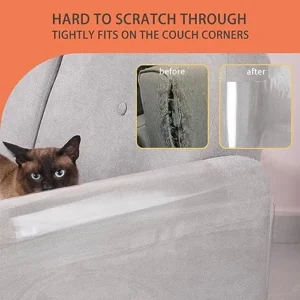 10 Pcs Furniture Protectors from Cats, Clear Self-Adhesive Cat Scratch Deterrent, Couch Protector 4 Pack X-Large (18″L 12″W) + 4 Pack Large (18″L 9″W) + 2 Pack (18″L 6″W) Cat Repellent for Furniture,