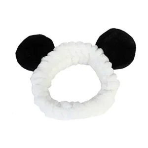 2 Pcs Women’s Panda Headband Lovely Soft Elastic Makeup Hair Band Beauty Tool for Shower, Face Washing, Facial Mask, Spa, Party and More