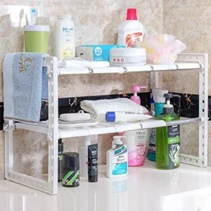 2 Tier Expandable Under The Sink Organizer Rack Home Storage Rack for Kitchen Bathroom Cabinet Racks Cutlery