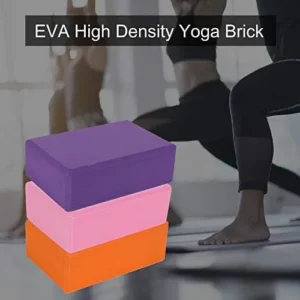 2 x Yoga Block High Density EVA Foam Brick Eco Friendly Soft Non-Slip Foam Surface Yoga Bricks for Yoga, Pilates, Meditation Orange