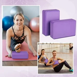 20 Pcs Yoga Blocks Bulk Eva Foam Exercise Brick Purple Non Slip Gymnastic Blocks Soft High Density Dance Blocks for Girls Women Toning Meditation Stretching Yoga Pilates Accessories