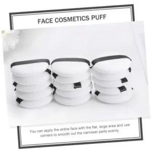 20pcs Setting Powder Puff plush puff round loose power puff small powder puffs cotton powder puff beauty tools Makeup Puff Tool crystal fluff woman Accessories white triangle