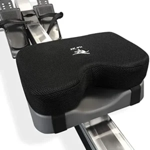 2K Fit Rowing Machine Seat Cushion (Model 2) for The Concept 2 Rowing Machine with Custom Memory Foam, Washable Cover, and Straps- Concept 2 Rower, Recumbent Stationary Bike, WatterRower Seat Pad