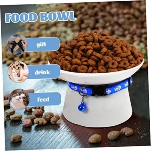 2pcs Cat Food Bowl Cat Plates Cat Feeding & Watering Supplies Cat Bowls Dog Food and Water Bowl with Stand Cats and Dogs Non Skid Dog Bowls Cat Feeder Ceramics Large Container