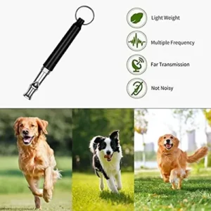 2pcs Ultrasonic Stainless Steel Dog Whistle to Stop Barking, Professional Dog Training & Behavior Aids for Small Medium Large Dogs, Adjustable Dog Whistle with Lanyard Strap to Make Dogs Come to You