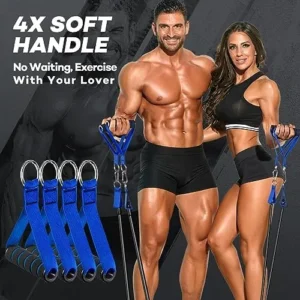 310lb Heavy Duty Resistance Bands Set for Home Workout Effective Exercise Bands for Full-Body Workout, Physical Therapy,Resistance Bands with Handles, Door Anchor, Legs Ankle Straps