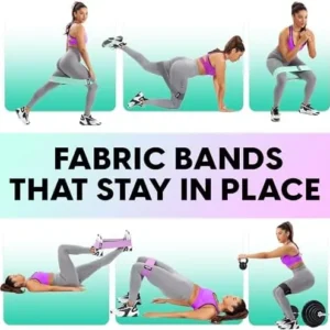 5 Booty Bands – Resistance Bands for Working Out Women and Men, Best Exercise Bands, Workout Bands for Workout Legs Butt Glute Hip – Gym Fitness Yoga Loop Fabric Bands Set for Home with Training Guide