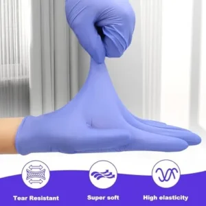 abbiver Powder Free Disposable Gloves -100 Pack 3.6Mil- Purple Vinyl Medical Exam Gloves Food Gloves(S/M/L/XL)