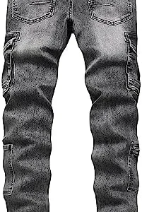 ABSECAI Men’s Ripped Jeans Slim Fit Skinny Stretch Jeans Pant