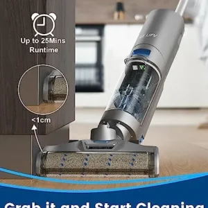 AEE LIFV Cordless Wet Dry Vacuum Floor Cleaner and Mop, One-Step Cleaning, 3-in-1 Vacuum Mop with Self-Cleaning System and HD Display for Multi-Surface Deep Cleaning