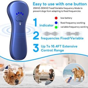 Ahwhg New Anti Barking Device,Dog Barking Control Devices,Rechargeable Ultrasonic Dog Bark Deterrent up to 16.4 Ft Effective Control Range Safe for Human & Dogs Portable Indoor & Outdoor(Blue)