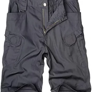 Alimens & Gentle Men’s Cargo Short Elastic Waist Multi-Pocket Outdoor Military Tactical Shorts