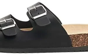 Alpine Swiss Mens Double Strap Casual Slides Flat Sandals