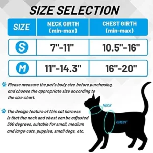 ALUZAEMO Cat Harness and Leash Escape Proof – Plaid Reflective Cat Vest Harness for Walking Travel Hiking – Soft Mesh Adjustable Cat Harness with 5 FT Cat Leash for Medium Large Cats, Small Dog