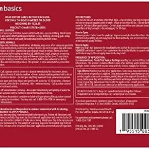 Amazon Basics Flea and Tick Topical Treatment for X-Large Dogs (89-132 pounds), 3 Count (Previously Solimo)