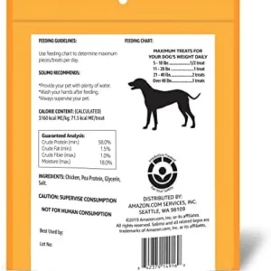 Amazon Brand – Solimo Chicken Jerky Dog Treats, 2 pounds (Packaging May Vary)