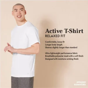 Amazon Essentials Men’s Active Performance Tech T-Shirt (Available in Big & Tall), Pack of 2