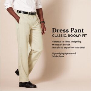 Amazon Essentials Men’s Classic-Fit Expandable-Waist Flat-Front Dress Pant