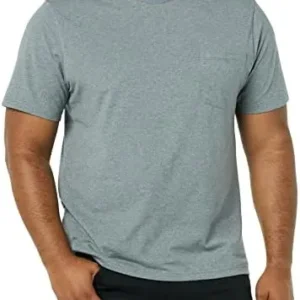 Amazon Essentials Men’s Slim-Fit Short-Sleeve Crewneck Pocket T-Shirt, Pack of 2