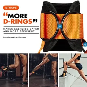 Ankle Strap for Cable Machine, Padded Ankle Straps for Cable Machine Kickbacks, Glute Workouts, Leg Extensions, Curls, Booty Hip Abductors Exercise, Adjustable Comfort Ankle Cuff for Gym