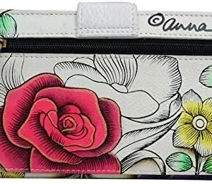 Anna by Anuschka Women’s Hand-Painted Genuine Leather Two Fold Wallet