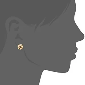 Anne Klein “Classics” Gold-Tone Knot Stud Earrings