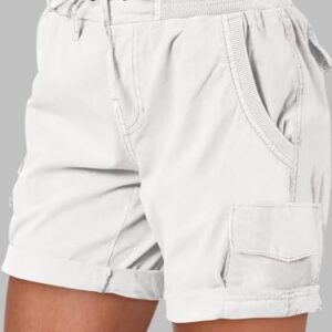 ANRABESS Womens Casual Dressy High Waist Cotton Cargo Shorts 2024 Spring Fashion Hiking Outdoor Lounge Shorts 6 Pockets