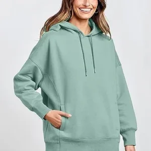 ANRABESS Women’s Oversized Hoodies Fleece Casual Drop Shoulder Athletic Sweatshirts Long Sleeve Pullover 2023 Trendy Top