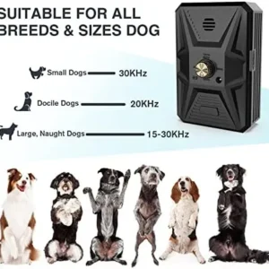 Anti Bark Device for Dogs Indoor Outdoor Dog Barking Control Device, 3 Modes Dog Barking Deterrent Device Small Medium Large Dogs Bark Silencer, 33 Ft Stop Dog Barking Device Ultrasonic Barking Box