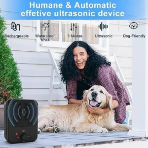 Anti Bark Device for Dogs Ultrasonic Bark Control Device with 3 Frequency Levels, Dog Bark Deterrent Devices for Dog Training & Behavior Aids