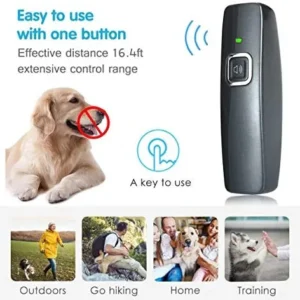 Anti Barking Device, Ultrasonic Dog Bark Deterrent, Ultrasonic Dog Barking Control Devices, 2 in 1 Dog House Training Aids Handheld Ultrasonic Anti Bark Dog Train Repeller Stop Barking