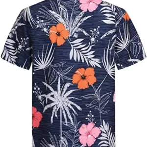 APTRO Men’s Hawaiian Shirt Short Sleeve with Pocket Beach Shirt Button Down Wrinkle Free