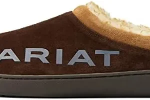 ARIAT Men’s Indoor & Outdoor Suede Hooded Clog Slippers