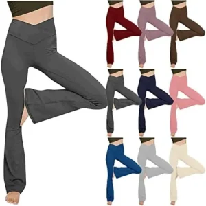 asntrgd Flare Leggings for Girls Womens Soft Bell Bottoms Yoga Legging High Waisted Gym Pants Workout Activewear Pockets