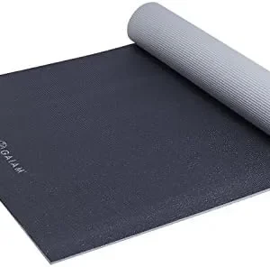 Athletic Yoga Gaiam Athletic Yoga Series dynaMAT Xtra-Wide Mat, Black/Gray, 5mm