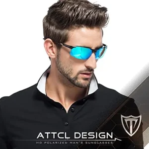 ATTCL Men’s Fashion Driving Polarized Sunglasses for Men – Al-Mg metal Ultralight Frame