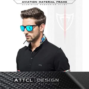 ATTCL Men’s Retro Metal Frame Driving Polarized Sunglasses For Men