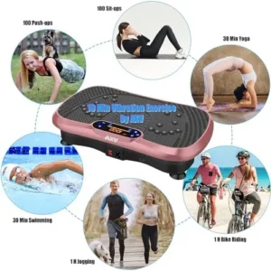 AXV Vibration Plate Exercise Machine Whole Body Workout Power Vibrate Fitness Platform Vibrating Machine Exercise Board for Weight Loss Shaping Toning Wellness Home Gyms Workout