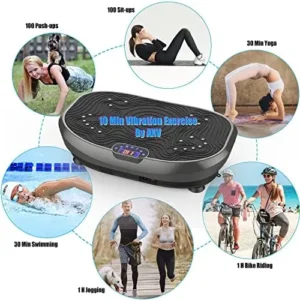 AXV Vibration Plate Exercise Machine Whole Body Workout Vibrate Fitness Platform Lymphatic Drainage Machine for Weight Loss Shaping Toning Wellness Home Gyms Workout for Women Men