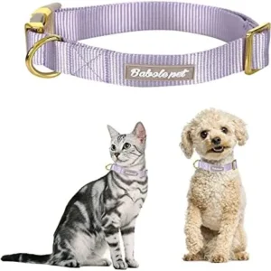 Babole Nylon Dog Collars Lavender for Small Puppy Dog,13 Colors,Adjustable Soft Comfortable Pet Collars with Safety Metal Buckle for Medium Large Boy&Girl&Female Dog(XS)