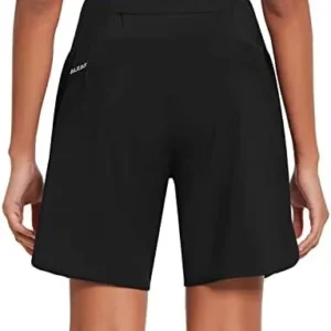 BALEAF Womens’ 7″ Long Running Athletic Shorts with Liner Workout Zipper Pocket