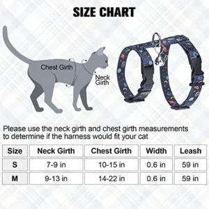 BEAUTYZOO Cat Harness and Leash Set Escape Proof for Walking, Kitten Soft Adjustable Vest Harnesses for Small Medium Large Cats, Easy Control Breathable Plaid Ribbon Nylon for Outdoor Indoor Use