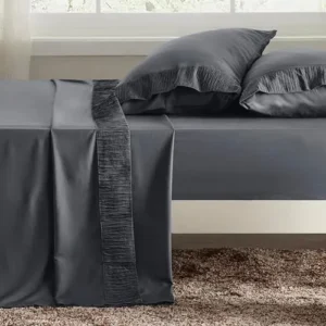 Bedsure Full Size Sheets Grey – Soft Sheets for Full Size Bed, 4 Pieces Hotel Luxury Full Size Sheet Sets, Easy Care Polyester Microfiber Cooling Bed Sheet Set