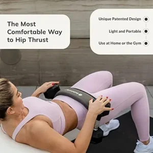 Bellabooty Exercise Hip Thrust Belt, Easy to Use with Dumbbells, Kettlebells, or Plates, Slip-Resistant Padding that Protects Your Hips for the Gym, Home Workouts, or On the Go