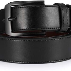 beltox fine Men’s Casual Leather Jeans Belts 1 1/2” Wide 4MM Thick Alloy Prong Buckle Work Dress Belt for Men