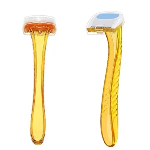 Bikini Razors Women Small Bikini Trimmer Durable Travel Accessories Women Razors Shavers Pubics Hair Removal Beauty Razors T Type Razors for Body Cosmetic Tool Wax Roller (Yellow, One Size)