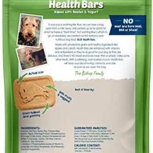 Blue Buffalo Health Bars Natural Crunchy Dog Treats Biscuits, Apple & Yogurt 16-oz Bag