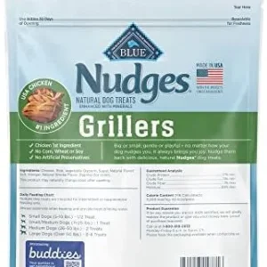 Blue Buffalo Nudges Grillers Natural Dog Treats, Chicken, 16oz Bag