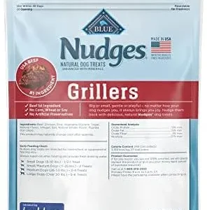 Blue Buffalo Nudges Grillers Natural Dog Treats, Steak, 5oz Bag