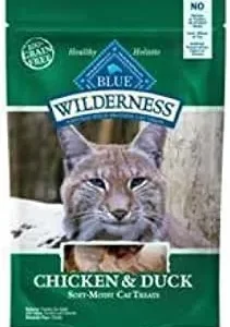 Blue Buffalo Wilderness Soft-Moist Grain-Free Cat Treats Variety Pack – 4 Flavors (Chicken & Duck, Chicken & Trout, Chicken & Salmon, and Chicken & Turkey) – 2 Oz Each (4 Total Pouches)